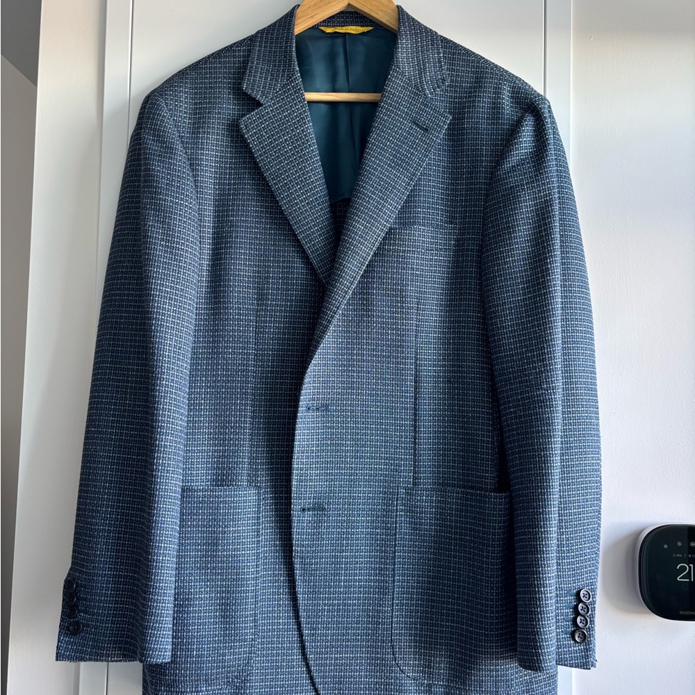 Canali 1934 Kei Blazer, Mid-Blue US 44R (EU54)